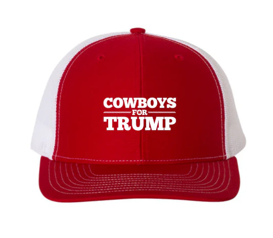 Cowboys for Trump Richardson Trucker Cap + $25 donation